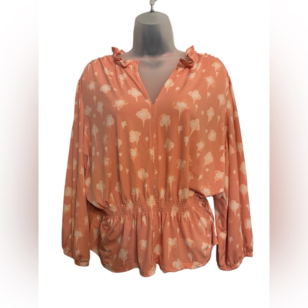 Simply Vera Vera Wang Coral Floral Blouse